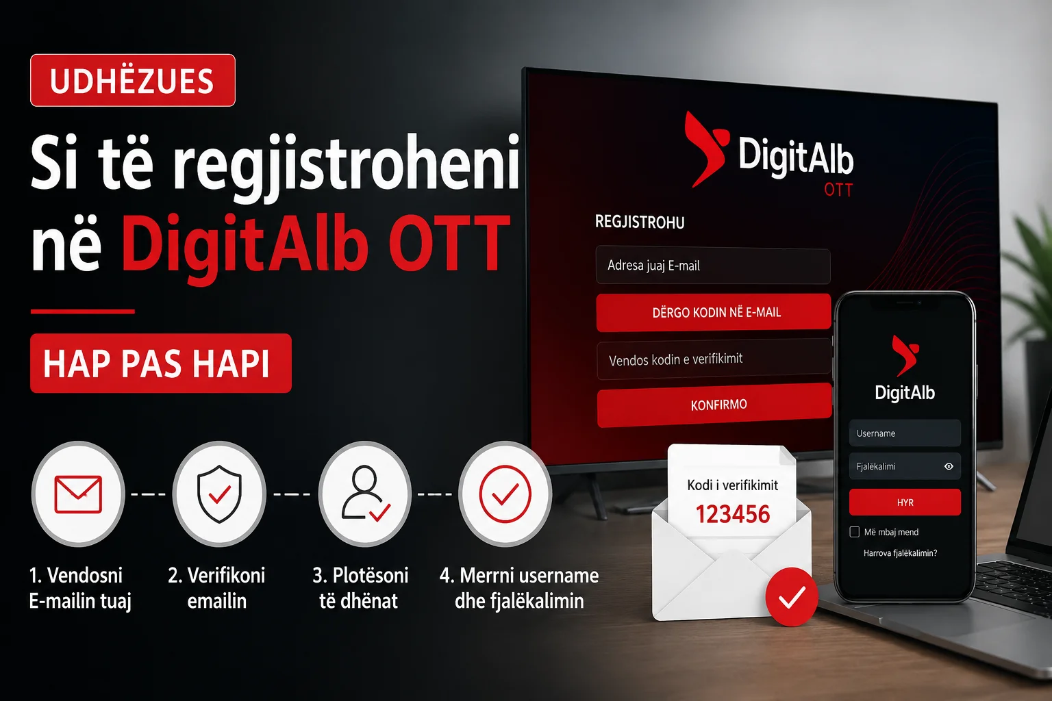 Si të regjistroheni në DigitAlb OTT – Udhëzues Hap pas Hapi